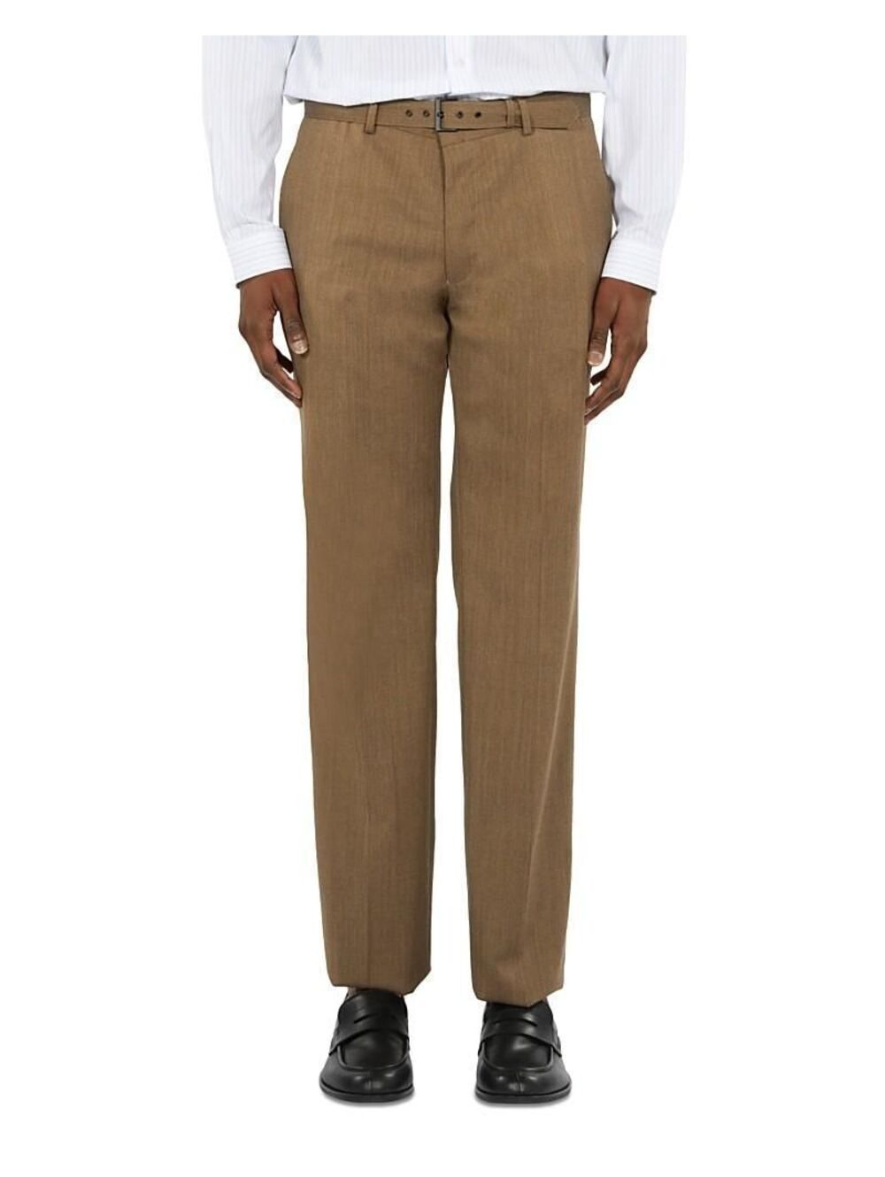 Men's Classic Brown Dress Pants with Belt